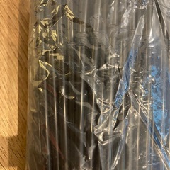 ストロー黒500本　ジャバラ付きの画像
