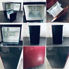 ID:rg221051 ユーイング U-ING 冷蔵庫 一人暮らし 中古 2018年製 2ドア 123L レッド ファン式 右開き UR-F123K(R)  【リユース品：状態C】【送料無料】【設置費用無料】の画像