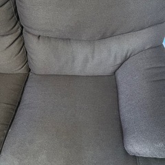 2人掛けソファ　茶色の画像