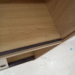 リユースのサカイ栃木店★ジモティ割あり★  収納棚 ベージュ W90.5×D29×H175 クリーニング済み TC11099の画像
