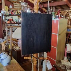 昭和レトロ 壁掛けミラー 鏡 木製　/TJ-2620 2Fの画像