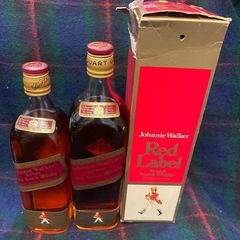 古酒【未開栓品】ジョニーウォーカー　赤ラベル750ml + 1Lの画像