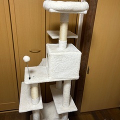 キャットタワー（白・高さ162cm）の画像