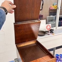 鏡台　欅？　中桐　小引き出し　古道具の画像