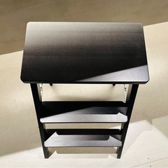 美品【IKEA】BEKVÄMベクヴェーム ステップスツール ブラウン　木製　脚立　踏み台　飾り棚の画像