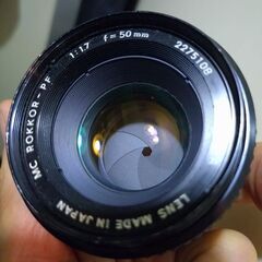 優良品　MINOLTA MC ROKKOR-PF 50mm F1.7　分解清掃済の画像