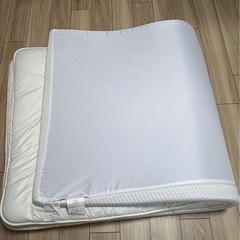 タイトル： 二重マットレスセット（外側8割新・内側6割新・カバー取り外し可）の画像