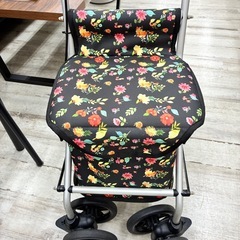 激安!! おしゃれ☺︎ 花柄 シルバーカー ぶらっくブラックの画像