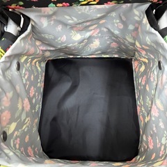 激安!! おしゃれ☺︎ 花柄 シルバーカー ぶらっくブラックの画像