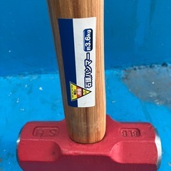 石頭大型ハンマー全長90センチ重さ約 3.6キロの画像