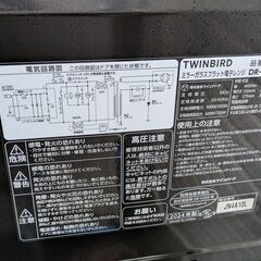  TWINBIRD ツインバード 2024年製 ibistory ミラーガラスフラット電子レンジ DR-4259 単機能電子レンジ の画像