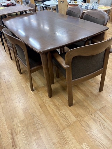 値下げしました。ジモティー特別価格? N1130★ダイニング6点セット★ダイニングテーブル★幅1650mm