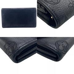 ルイヴィトン LOUIS VUITTON 長財布 マヒナ ポルトフォイユ イリス M60143 ブラックの画像