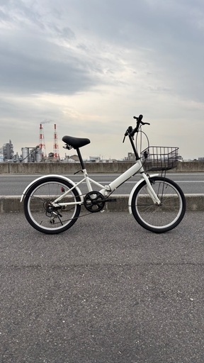 【整備士による点検済み】　☆前後中古タイヤ☆   折り畳み自転車　防犯登録料込価格︎‼︎