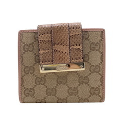 グッチ GUCCI 二つ折り財布 GGキャンバス フラップ 181669 ブラウンの画像
