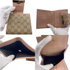 グッチ GUCCI 二つ折り財布 GGキャンバス フラップ 181669 ブラウンの画像