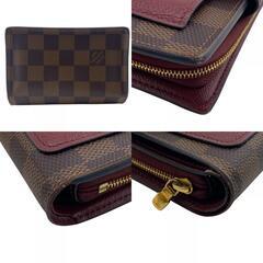 ルイヴィトン LOUIS VUITTON 二つ折り財布 ダミエ ポルトフォイユ ジュリエット コンパクトウォレット N60381 ブラウンの画像