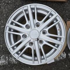 【中古品】ハイエース 15インチ ホイール 15ｘ6.0 +35 6-139.7 シルバー 4本セット  グランヴァード HC1の画像