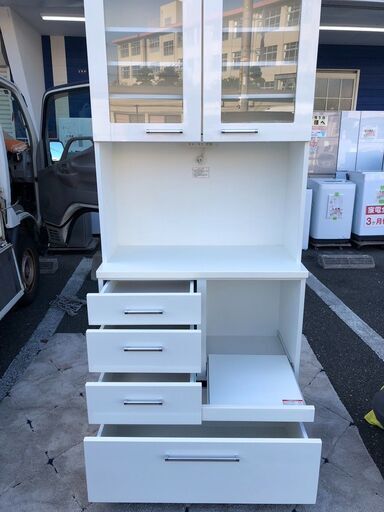 【福岡市限定】【倉庫保管】 食器棚 レンジボード レンジ台 ニトリ廃番 倉庫保管】 食器棚 レンジボード レンジ台 ニトリ廃番【送料に設置費