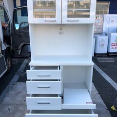 【倉庫保管】 食器棚 レンジボード レンジ台  ニトリ廃番【送料に設置費込み】🚚自社配送時💳代引き可🚚(現金、クレジット、スマホ決済対応)の画像