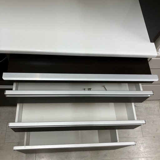 レンジボード　2枚扉　4段　ブラウン　【トレファク堺福田店】