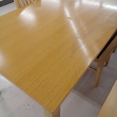リユースのサカイ栃木店★ジモティ割あり★  ダイニングセット ベージュ W135×D80×H70 クリーニング済み TC11109の画像