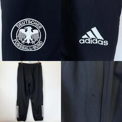 アディダス ドイツ代表 トラックパンツ 裏メッシュ L ブラック メンズ ADIDAS ウォームアップ トレーニングウェア サッカーの画像