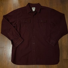 エルエルビーン　シャモアクロスシャツ Lサイズ ボルドーの画像