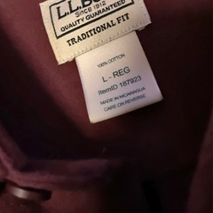 エルエルビーン　シャモアクロスシャツ Lサイズ ボルドーの画像