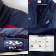 アンブロ 90's イングランド代表 中綿ジャケット ベンチコート ヴィンテージ M(EUサイズ) ネイビー メンズ UMBRO サッカー ウォームアップの画像