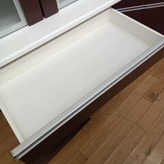 ★リユースのサカイつくば店★TK6870 松田家具 食器棚 ブラウン H205×D45×W79 クリーニング済みの画像