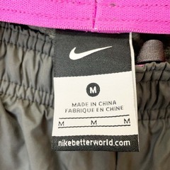 ナイキ ウィンドパンツ 裏メッシュ ウインドブレーカー M グレー ピンク 556132-065 レディース NIKE スポーツウェア ランニング 防寒の画像