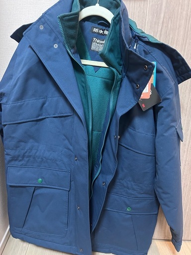 ASAHICHO旭蝶　冷凍庫対応　防水防寒ウェア上下ネイビー Mサイズ