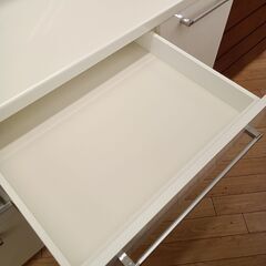 ★リユースのサカイつくば店★TK6872 パモウナ 食器棚 ホワイト H205×D50×W140 クリーニング済みの画像