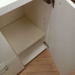 ★リユースのサカイつくば店★TK6872 パモウナ 食器棚 ホワイト H205×D50×W140 クリーニング済みの画像