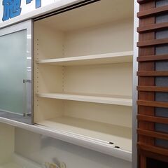 ★リユースのサカイつくば店★TK6872 パモウナ 食器棚 ホワイト H205×D50×W140 クリーニング済みの画像