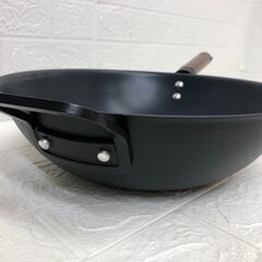 展示品！SANHO サンホ 鉄製深型 フライパン 中華鍋 32cmの画像