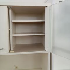 ★リユースのサカイつくば店★TK6877  食器棚 ホワイト H178×D40×W100 クリーニング済みの画像