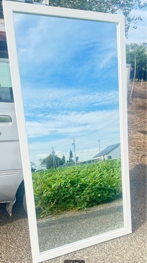 大型壁掛けミラー 全身鏡 姿見 鏡 木製 ウォールミラー サロン ショップ テナント