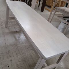 J1611　【リユースのサカイ柏店】　NITORI　ニトリ　ダイニングテーブルセット　椅子2脚ベンチ付　スタディーS　クリーニング済み　参考価格34,990円（テーブル）、10,000円（チェア）、15,000円（ベンチ）の画像