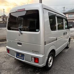 【総額コミコミ】広島発プライムゲート18年エブリィバン　車検令和8年7月まで　4WD ハイルーフ　オートマ　キーレスキー　ETC プライバシーガラス　パワーウィンドウ　ディーラー系オートオークション仕入　軽バン　格安の画像