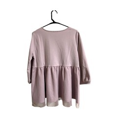 CLACIER 後ろレースのトップス 薄紫色 （M）の画像