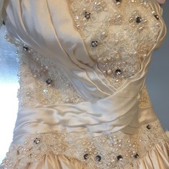 フルオーダーオールシルクビジューウェディングドレス　デザイナー一点物 の画像