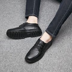 牛革 牛皮 ビジネスシューズ メンズ 撥水加工 紳士靴 革靴 ブラックの画像