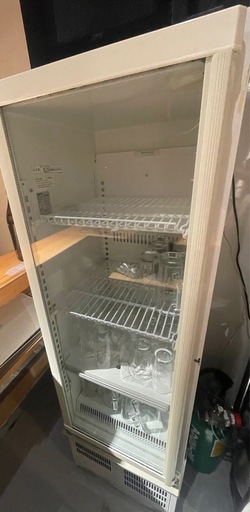 SANYO 冷蔵庫 1ドア SMR-R70SKMB-木製 多機能作業台 約150×50×85 ⑴