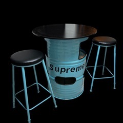 新品　お洒落ドラム缶リメイクテーブル椅子セットの画像