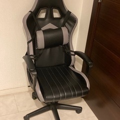 【美品】IntimaTe WM Heart ゲーミングチェア 　グレー 　座面昇降 　 ヘッドレスト付きの画像