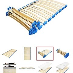 【ドルサル】巻き取り式　ウッドスプリング RollBlue スノコ 布団用スノコ シングルの画像