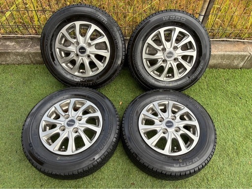 他ご成約、145R12LT?ライトトラックタイヤ?ブリヂストンW300?日本製スタッドレスアルミ4本セット‼️軽バン、軽トラ、その他?