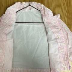 花柄ピンクのジャケット 90cmの画像